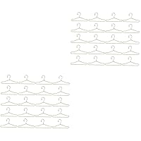 ERINGOGO 40 Pcs Doll Hanger Doll Gown Hangers Baby Hangers Doll Coat Rack Doll Closet Hangers Baby Gowns Baby Doll House Hanging Mini Doll Garment Size Metal Woman Infant Products Miniature
