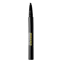 Arches & Halos Angled Bristle Tip Waterproof Brow Pen - Water Based And Smudge Proof - Fills In Sparse Eyebrows And Gives Fuller Effect - Covers Scars Or Overplucked Brows - Dark Brown - 0.051 Oz