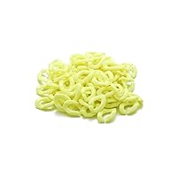 50Pcs/Pack Acrylic Chains Clasps Resin Chain Link Connectors for Lanyard Chains Purse Strap,DIY Jewelry Making Accessories(Size:16×12mm) (Yellow)
