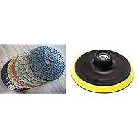 7-Inch Diamond Polishing Pad 12+1 Abrasive disc Granite Marble Glass Concrete Quartz Travertine Sanding Floor Grinding Buffer Work with Stone.