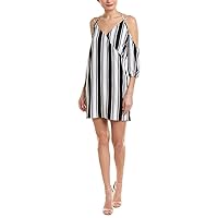 Women's La Ciudad Stripe Cold Shoulder Casual Short Dress