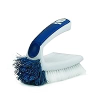 Unger Multi-Purpose Counter & Fixture Scrub Brush – Non-Slip Scrub Brush, Small Cleaning Brush, Household Cleaning Supplies, Removes Dirt & Grime, Bathroom Sinks, Kitchen Countertops & Faucets