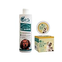 Organic and Vegan Certified Dog Shampoo and Paw & Nose Balm Set for Sensitive Skin