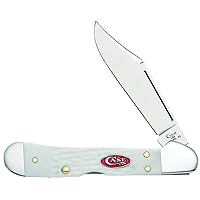 Case WR XX Pocket Knife Sparxx White Jigged Synthetic Mini Copperlock Item #60185 - (61749L SS) - Length Closed: 3 5/8 Inches