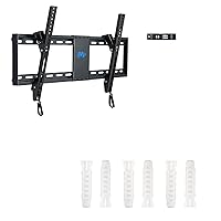 Mounting Dream MD2268-LK Tilt TV Wall Mount for 37-70 Inches TV, VESA 600x400mm 132lbs. Loading and MD5751 Concrete Wall Anchors for TV Wall Mount Installation 6pcs