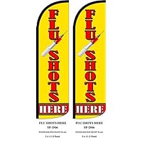 Flu Shots Two (2) Swooper Feather Flag Kits