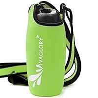 VIVAGLOR Water Bottle Carrier, Lightweight Comfortable Neoprene Water Bottle Holder Bag for Daily Walking, Hiking and Other Outdoor Activities, Fits 3.2