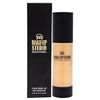 Professional Amsterdam Make-Up Fluid Foundation No Transfer - Creates A Soft-Focus, Velvety Natural Finish - Delivers Long-Wearing Light To Medium Coverage - Vanilla - 1.18 Oz