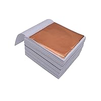 Copper Leaf/Gilding foil for Gilding, Paintings 300 Sheets and Resin Casting 8x8.cm_