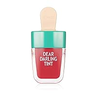 Dear Darling Water Gel Tint Ice Cream (RD307 Watermelon Red) (21AD)| Vivid High-Color Lip Tint with Minerals and Vitamins from Soap Berry Extract to Moisture Your Lips