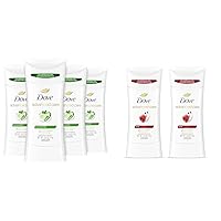 Dove Advanced Care Antiperspirant Deodorant Cool Essentials Pack of 4 and Revive Twin Pack with 72 Hour Odor Control and All-Day Sweat Protection