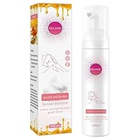 Gentle Beeswax Hair Removal Mousse, Mousse Hair Removal Spray, Plant Extract Non-Irritating Moisturizing Depilatory Spray Foam (100ml)