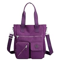 Fashion Tote Bag For Women Casual Shoulder Bag Nylon Handbag Multi-pockets Satchel Bag Large Capacity Waterproof 2024