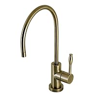Kingston Brass KS8193NKL Nustudio Water Filtration Faucet, 5-7/8 inch in Spout Reach, Antique Brass