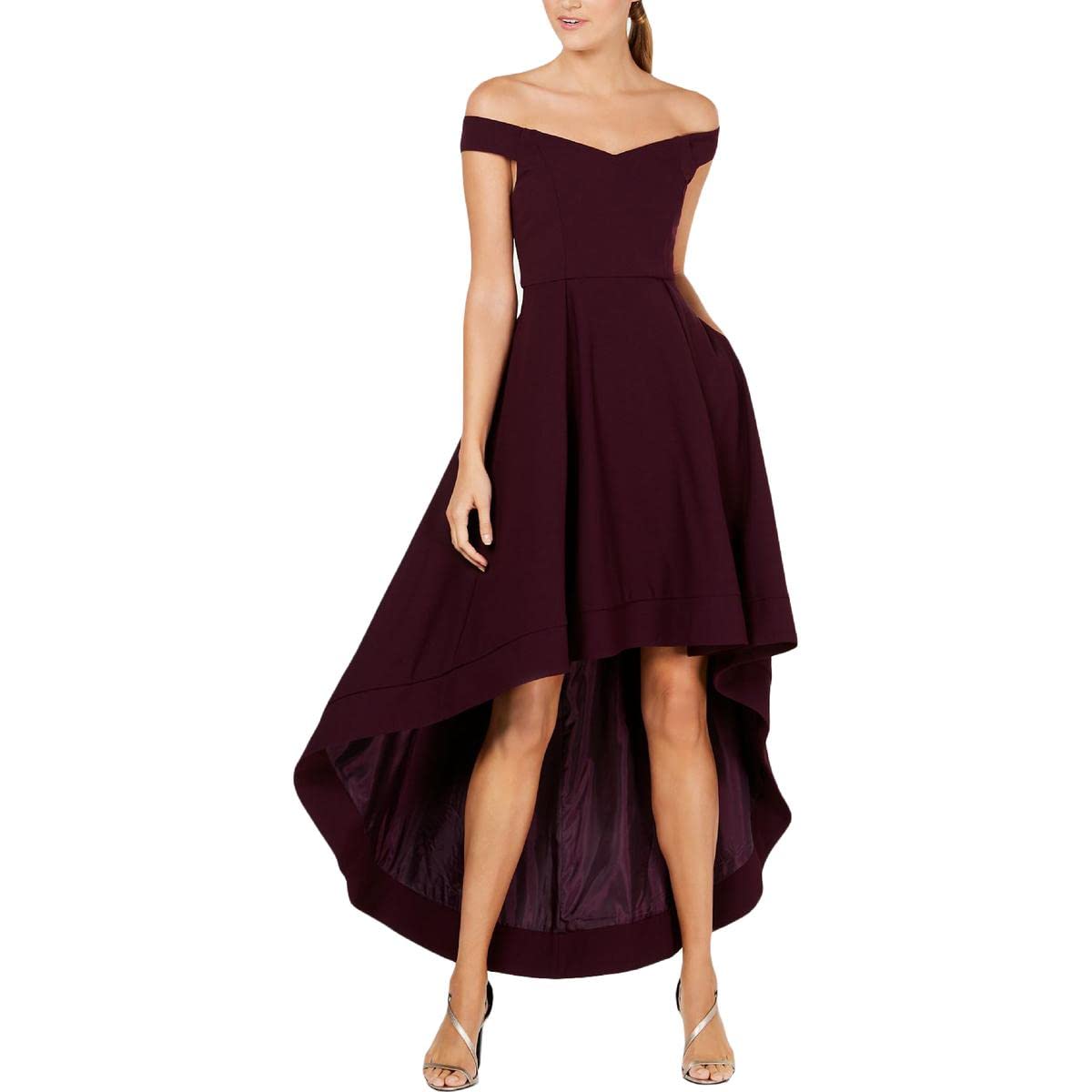 Calvin Klein Women's Sweetheart Off-The-Shoulder High Low Gown