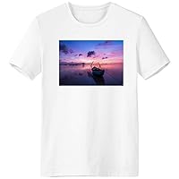 Ocean Water Sea Boat Science Nature Picture T-Shirt Workwear Pocket Short Sleeve Sport Clothing
