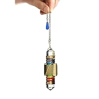 Crystal Wand Pendulum Healing Tool - Etheric Weaver® Pendant with Magnets & Goldfill Copper Wire - 2 1/2