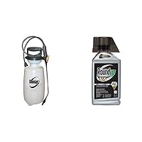 Roundup 190260 2-Gallon Lawn and Garden Sprayer for Controlling Insects and Weeds or Cleaning Decks and Siding with Max Control 365 Concentrate, 32-Ounce
