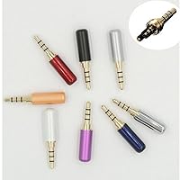 100pcs Copper 3.5mm Audio Jack with Belt Clip Gold-Plated 3Pole Male Adapter Earphone Plug for DIY Stereo Headphone