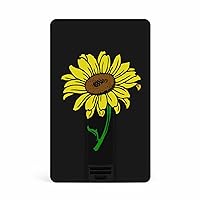 Beautiful Sunflower USB Flash Drive Credit Card Design Memory Stick U Disk Thumb Business Gift 32G