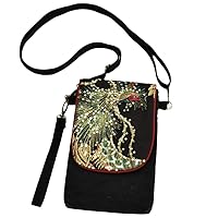 Ethnic Sequins Canvas Crossbody Bags For Women Female Wallet Embroidered Clutches And Purses