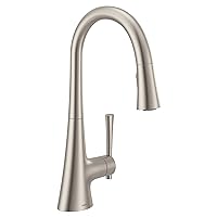 Moen 9126SRS Kurv Collection One-Handle Pulldown Kitchen Faucet Featuring Power Boost and Reflex, Spot Resist Stainless