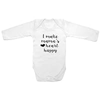 Baby Tee Time Long Sleeves Girls' I Make Mama's Heart Happy One Piece