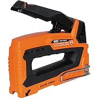 Klein Tools 45001 Heavy Duty Staple Gun, Loose Cable Stapler for Voice and Data Cable, Fits 13/64-Inch to 19/32-Inch Insulated Staples