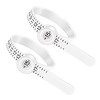 Ring Sizer Measuring Tool - Ring Sizer 5X Acrylic Magnifier, Reusable Finger Size Gauge Measure Tool, Jewelry Sizing Tools 1-17 USA Ring Size (2PCs, White-M)