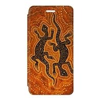 RW2901 Lizard Aboriginal Art Flip Case Cover for iPhone 7