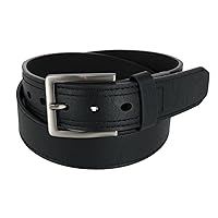 Men's Reinforced Leather 1 1/2 Inch Work Belt, Xlarge, Black
