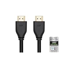 Monoprice 8K Certified Ultra High Speed HDMI Cable - HDMI 2.1, 8K@60Hz, 4K@120Hz, 48Gbps, HDR, VRR, CL2 in-Wall Rated, 20ft, Black