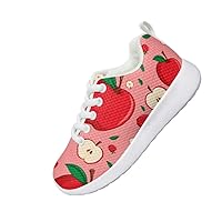 Children's Sports Shoes Boys and Girls Fashion Apple Design Shoes Mesh Breathable Comfortable Sole Soft Seismic Indoor and Outdoor Leisure Sports