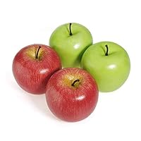 4Pcs Artificial Red Apples Decorative Large Simulated Red Apple Reusable Plastic Fruits for Home Party Decor Comfortable and Environmentally Simple and Sophisticated Design