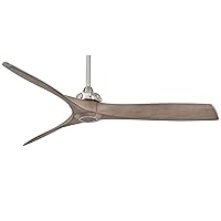 MINKA-AIRE F853-BN/AMP Aviation 60 Inch Ceiling Fan with DC Motor in Brushed Nickel Finish and Ash Maple Blades