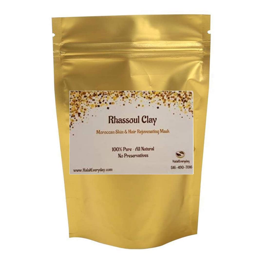 Rhassoul Clay - Ghassoul Clay 1 Lb - Moroccan Lava Clay - Detoxifying and Rejuvenating clay by SaaQin®