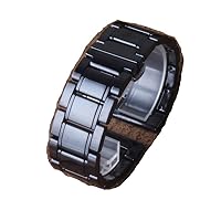 Release Pins Watchband Watches Strap Bracelet Black Ceramic 20mm 21mm 22mm 23mm 24 mm for Gear S2 S3 Galaxy Watches