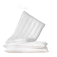 Goose Down Pillows Orthopedic Cervical Pillows Cotton Cover for Stomach and Back Sleeper Comfortable Pillows