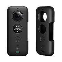 Compatible with Insta360 One X Anti-Scratch Camera Silicone Case Protective Case for Insta 360 One X Action Anti-Scratch Camera Accessories Black (A421)