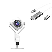 j5create 360 Degree All Around Meeting Webcam + USB Type C to 4K@60Hz HDMI Cable