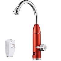Instant Hot Water Faucet Speed​hot Water Faucet 3 Seconds Speed Hot Water Bath Faucet Kitchen Water Kitchen tap (Color : Red)