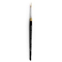 KINGART Premium Original Gold 9900-6 Miracle Wedge TRI Brush Series Artist Brush, Golden Taklon Synthetic Hair, Short Handle, for Acrylic, Watercolor, Oil and Gouache Painting, Size 6