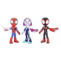 Spidey and his Amazing Friends Supersized Hero Multipack, 3 Large Action Figures, Marvel Preschool Super Hero Toy, Ages 3 and Up, 9 Inches (Amazon Exclusive)