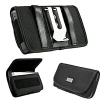 25 Pouch Wholesale lot ~ Black Horizontal Nylon Pouch Case Metal Clip Holster for Nokia Lumia 520 521 530