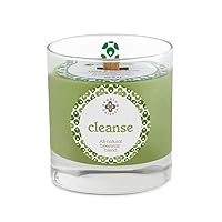 Scented Spa Candles Seeking Balance® Handcrafted Wood Wick Aromatherapy Candle, 5.8-Ounce, Cleanse: Lime + Galbanum