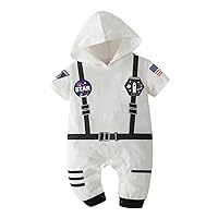 Baby Astronaut Costumes, Unisex Toddler Space Suit, Halloween Dress Up Romper Pilot Costume