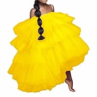 WDPL Girls' High Low Layers Party Tulle Skirt