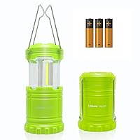 Lewis N. Clark Collapsible Camping Lantern | LED Portable Lantern for Indoor or Outdoor Use | Waterproof Lamp with Batteries Included | for Camping, Backpacking, Hiking, or Power Outage | Green