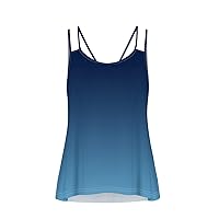 Tank Top for Women Summer Spaghetti Strap Sleeveless Camisole Tops Casual Halter T-Shirts Loose Fit Scoop Neck Flowy Vests