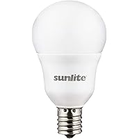 Sunlite 80337 LED A15 Light Bulb, 6 Watts (40W Equivalent), Intermediate Base (E17), 480 Lumens, Dimmable, Frosted Finish, ETL Listed, for Ceiling Fan Use, 1 Count, 4000K Cool White